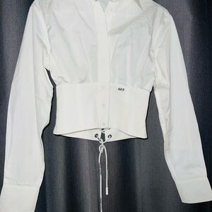 Off-White Cream Button-Up Shirt